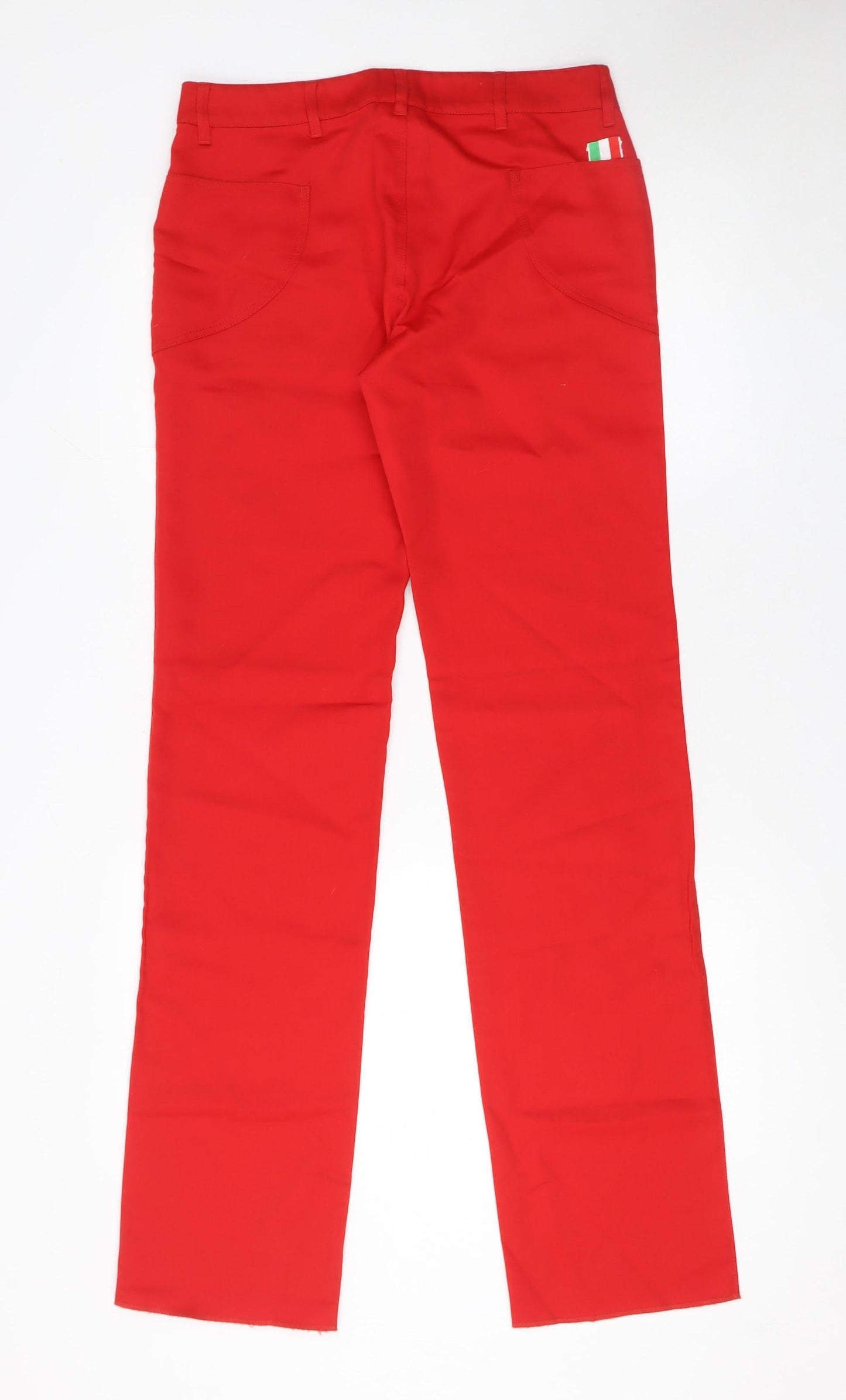 Womens UK Size XS PUMA Regular Fit Straight Red Trousers