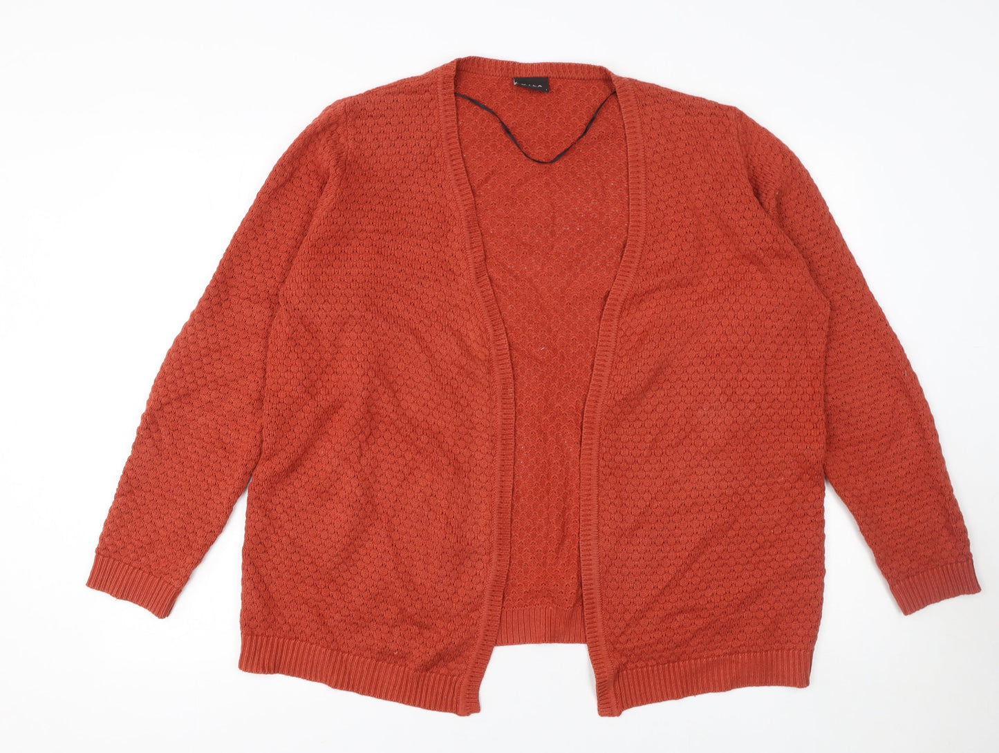 Womens UK Size L VILA Orange Cardigan Jumper
