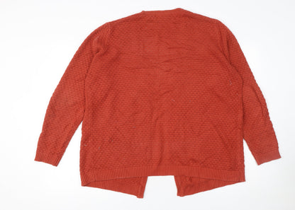 Womens UK Size L VILA Orange Cardigan Jumper