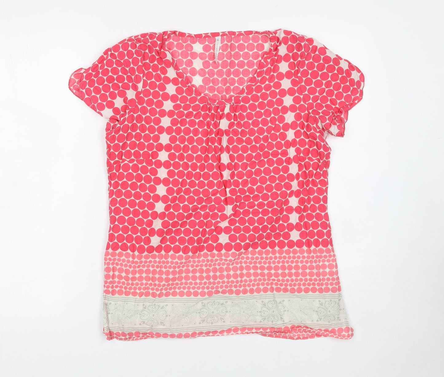Womens UK Size M ZE-ZE Pink Tunic Blouse