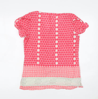 Womens UK Size M ZE-ZE Pink Tunic Blouse