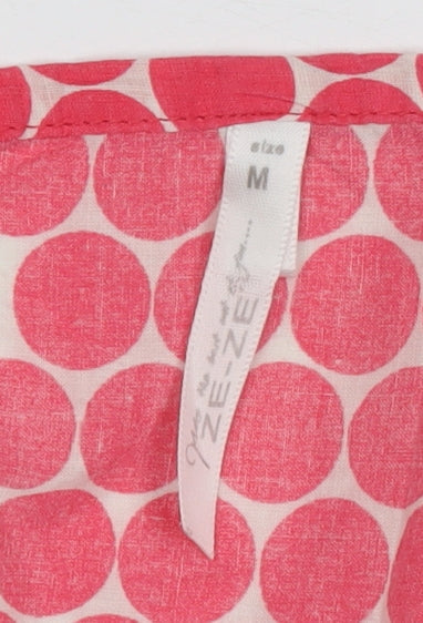 Womens UK Size M ZE-ZE Pink Tunic Blouse