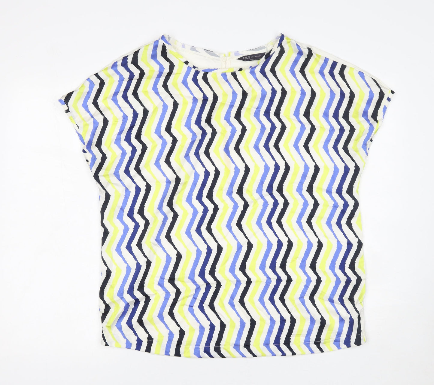Womens UK Size 12 Marks and Spencer Multicoloured Jersey Blouse