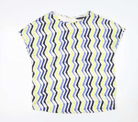 Womens UK Size 12 Marks and Spencer Multicoloured Jersey Blouse