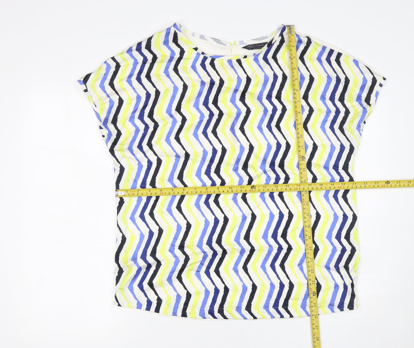 Womens UK Size 12 Marks and Spencer Multicoloured Jersey Blouse