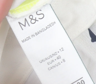 Womens UK Size 12 Marks and Spencer Multicoloured Jersey Blouse