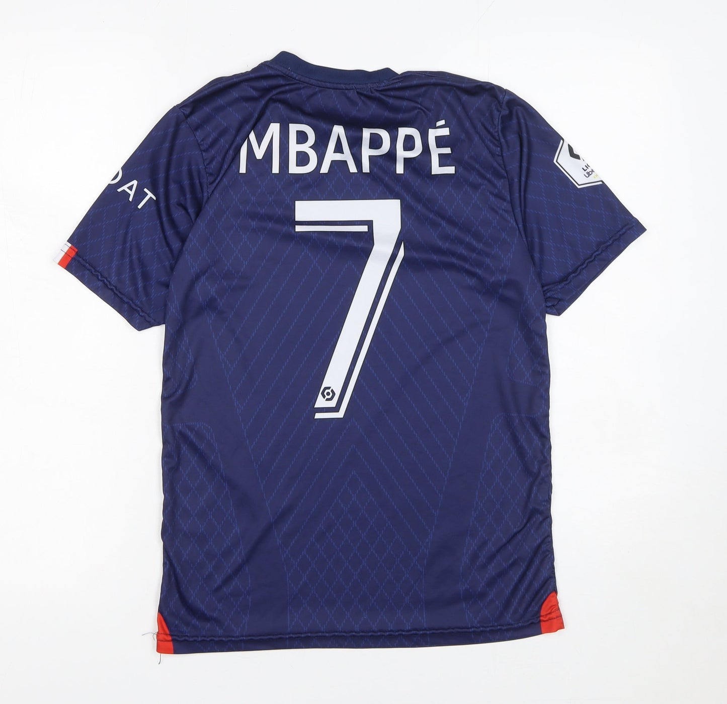 Nike Boys Blue PSG Mbappé #7 Football Jersey Shirt Size 176 Lightweight