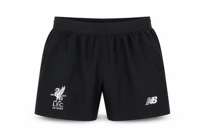 Front view of New Balance boys’ black lfc 125 years athletic football shorts 11 years