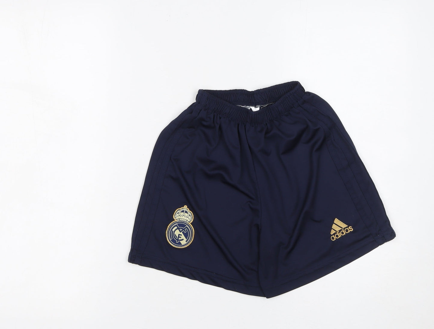 Adidas Boys Blue Real Madrid Athletic Football Shorts Size 152