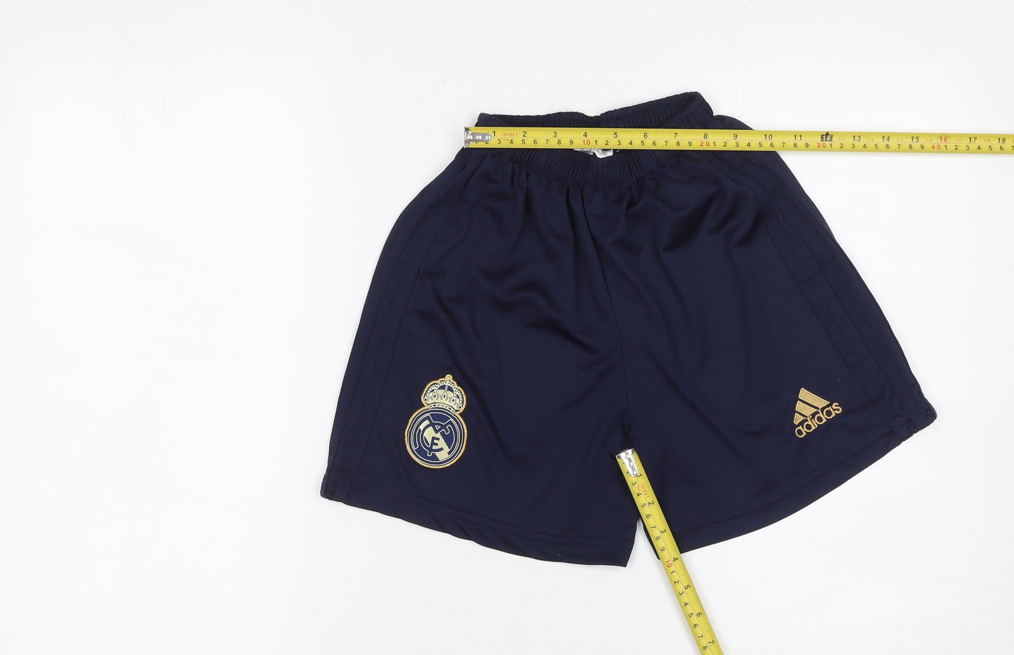 Adidas Boys Blue Real Madrid Athletic Football Shorts Size 152
