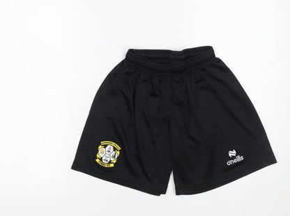 O'Neills Boys Black Athletic Football Shorts 10-11 Years Polyester