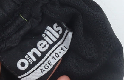 O'Neills Boys Black Athletic Football Shorts Size 10-11 Years