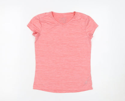 Energetics Girls Pink Short Sleeve V-Neck Activewear T-Shirt 10 Years