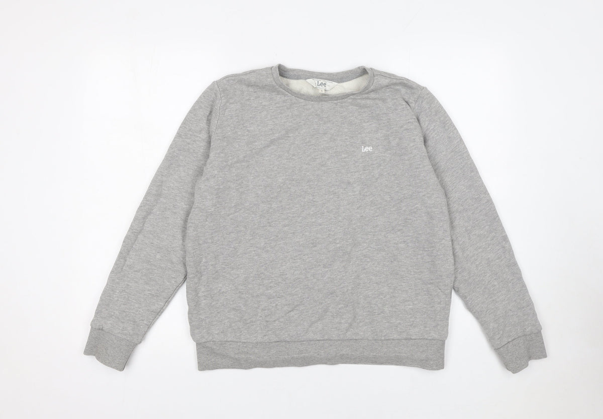 Mens UK Size M Lee Grey Pullover Sweatshirt