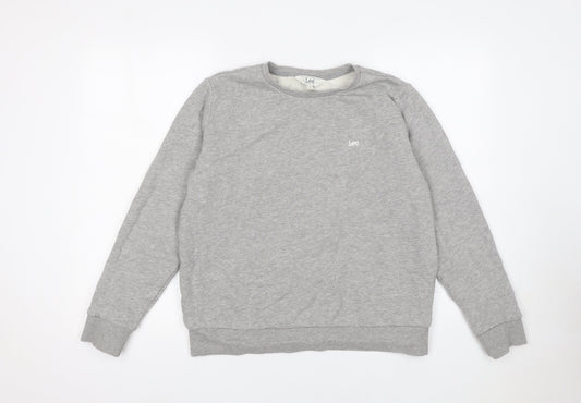 Mens UK Size M Lee Grey Pullover Sweatshirt