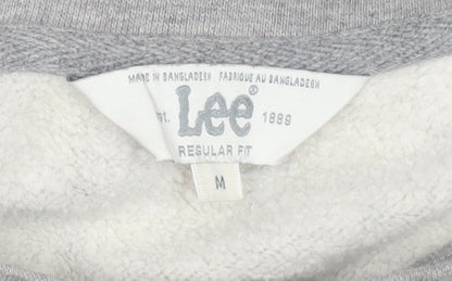 Mens UK Size M Lee Grey Pullover Sweatshirt