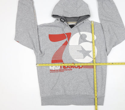 Mens UK Size XL Ripstop Grey Pullover Hoodie