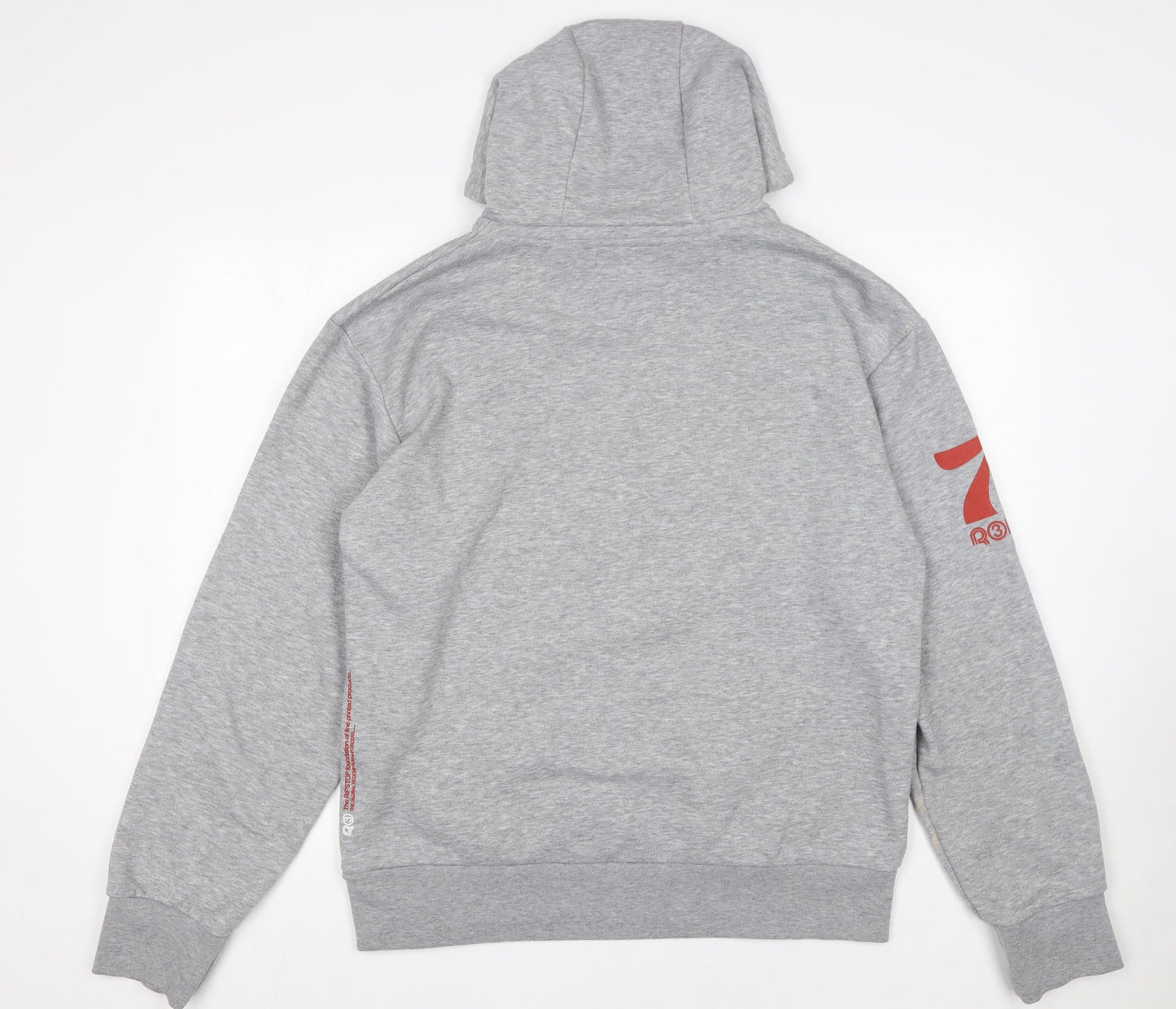 Mens UK Size XL Ripstop Grey Pullover Hoodie