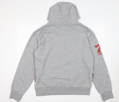 Mens UK Size XL Ripstop Grey Pullover Hoodie