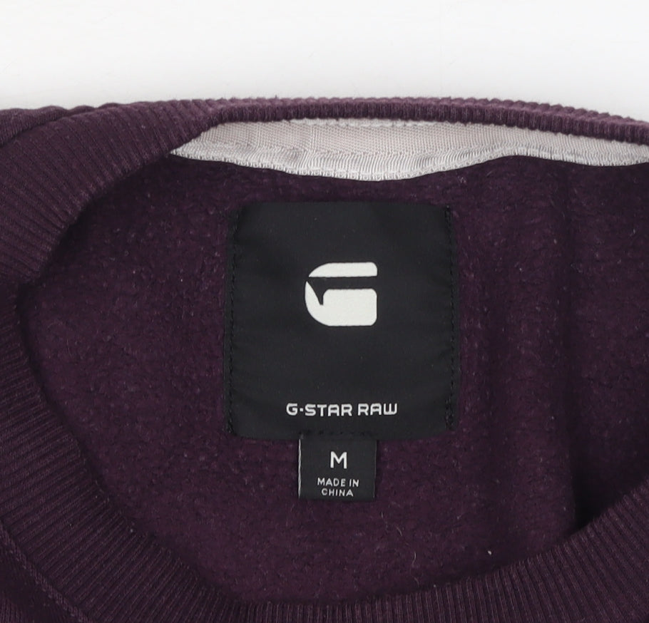 Womens UK Size M G-Star RAW Purple Pullover Sweatshirt