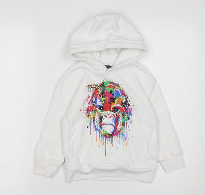Boys UK Size 4 Years NEXT White Pullover Hoodie