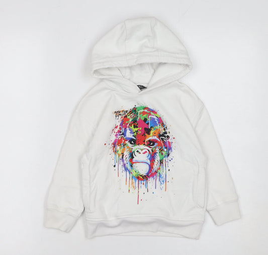 Boys UK Size 4 Years NEXT White Pullover Hoodie