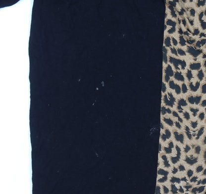 Womens UK Size 18 Yours Black Basic T-Shirt