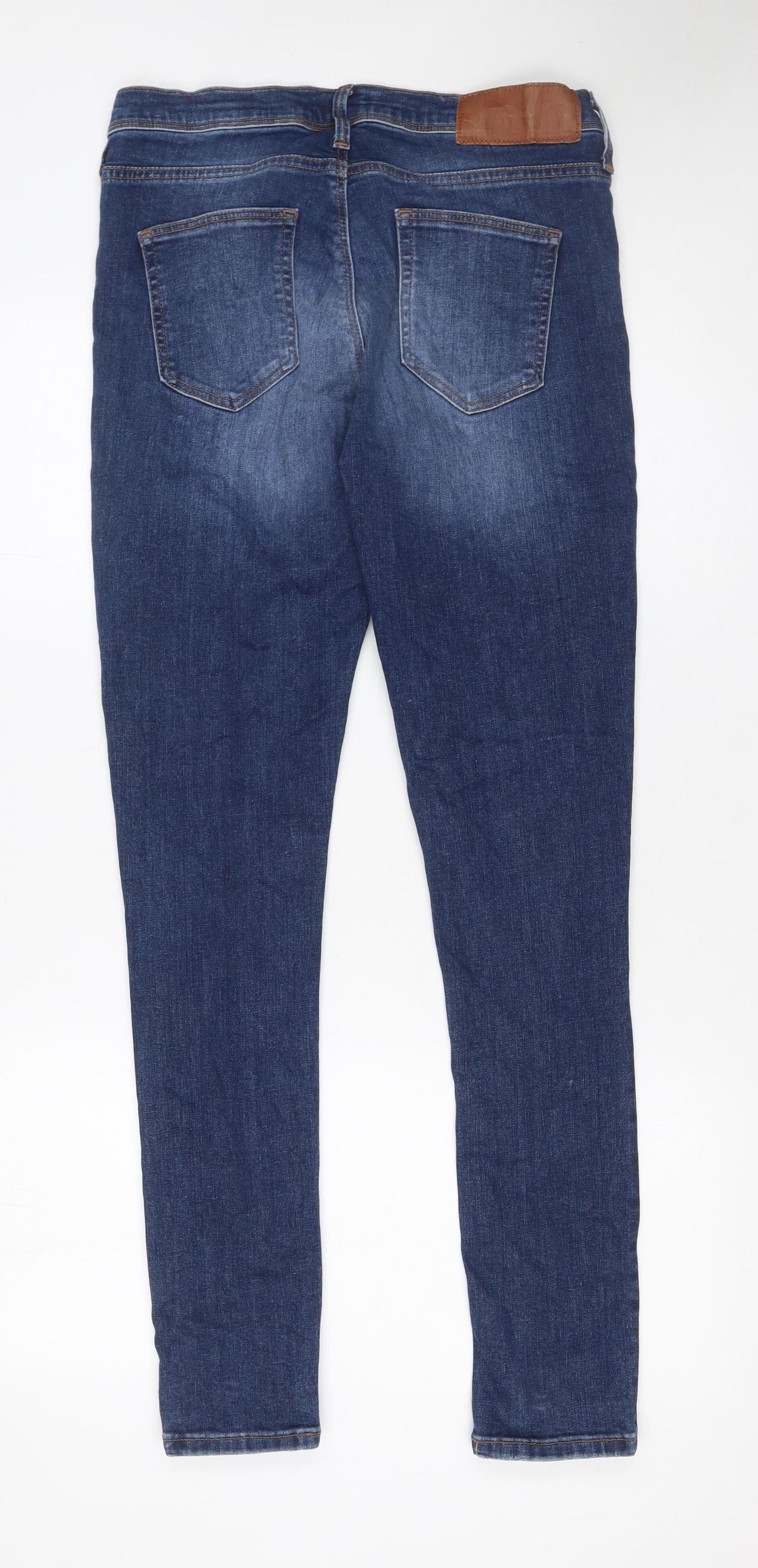 Mens UK Size 30/32 River Island Slim Fit Skinny Blue Jeans