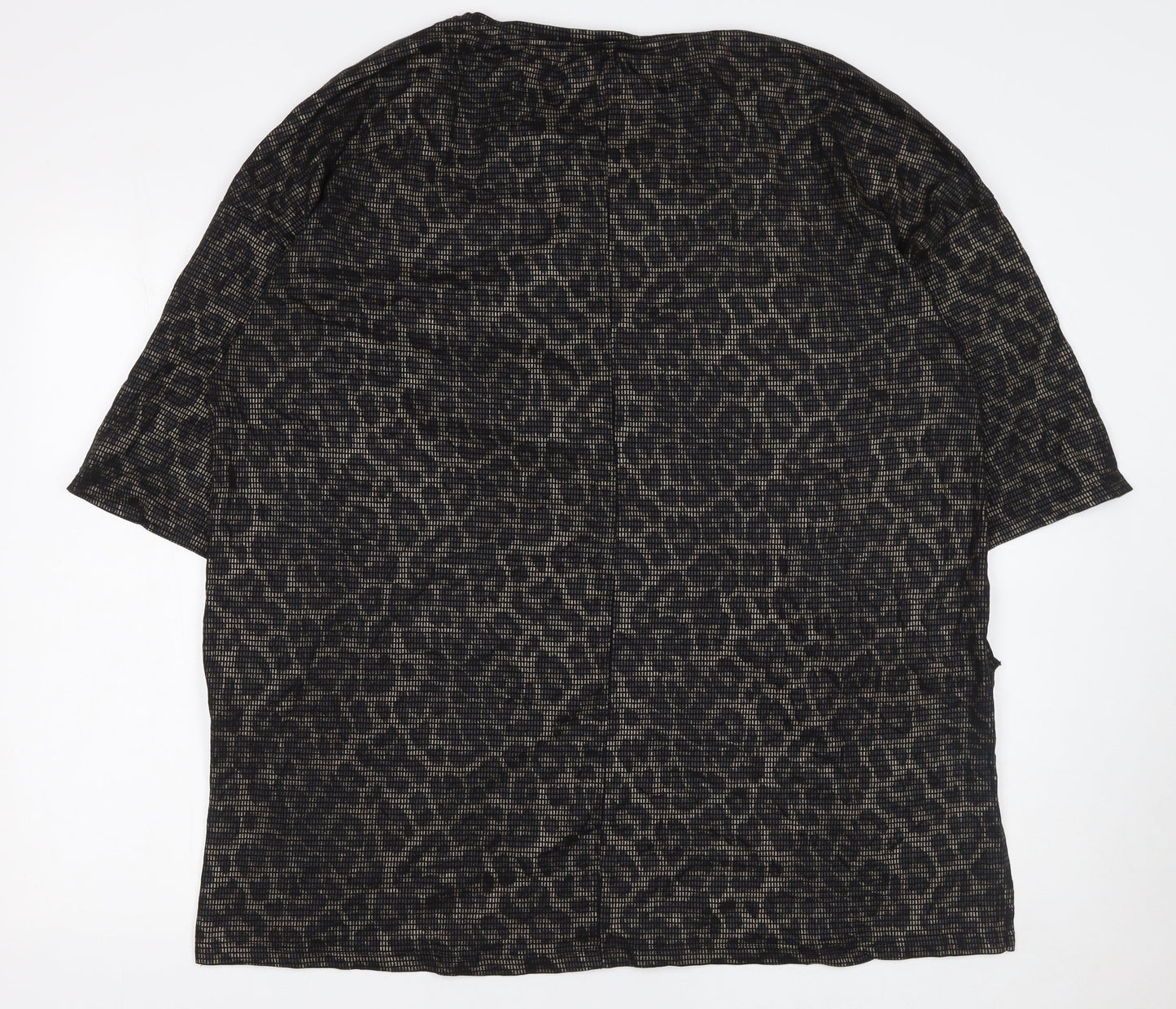 Womens UK Size 22 Yours Black Tunic T-Shirt