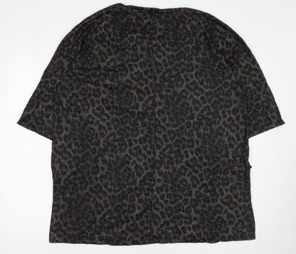Womens UK Size 22 Yours Black Tunic T-Shirt