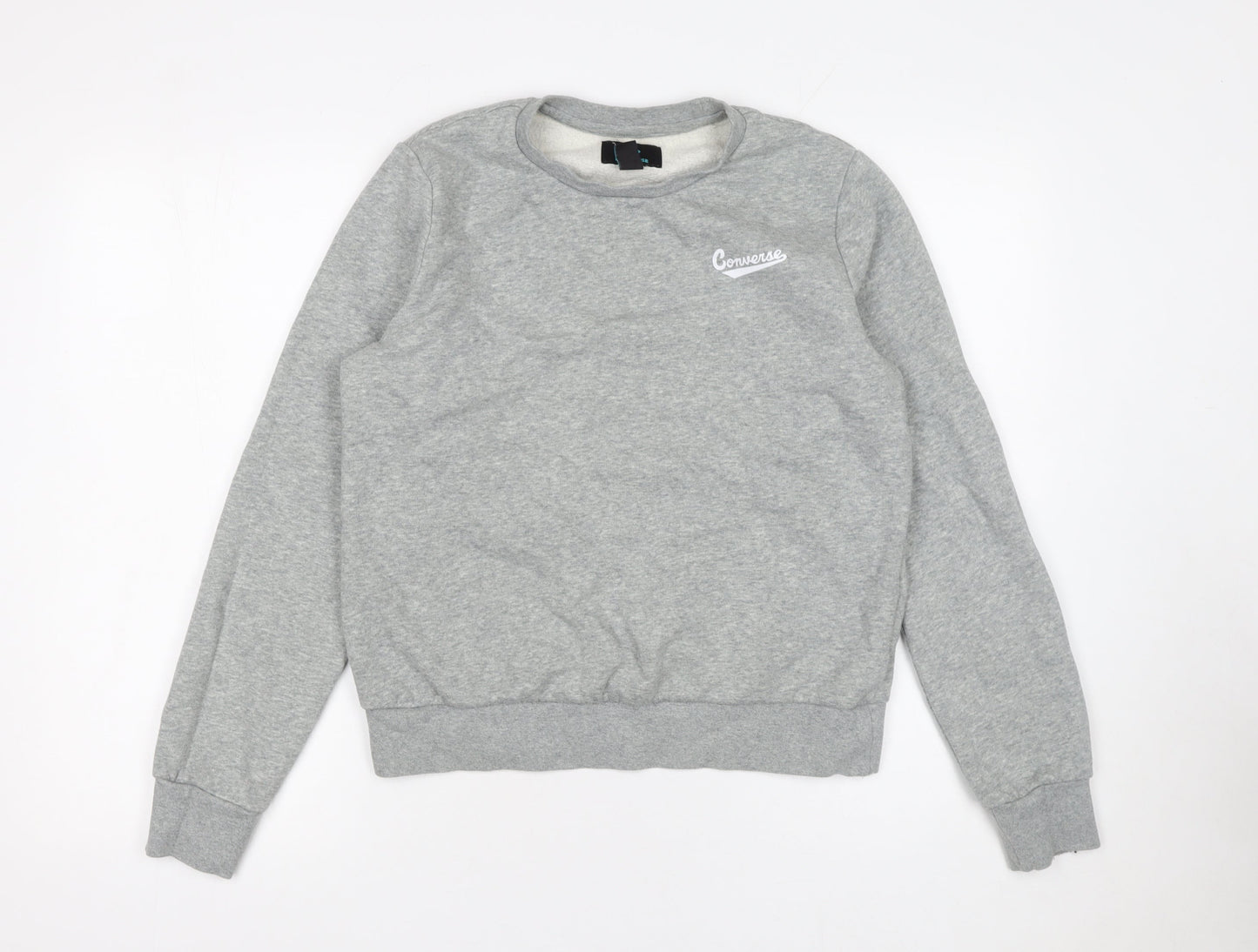 Mens UK Size M Converse Grey Pullover Sweatshirt