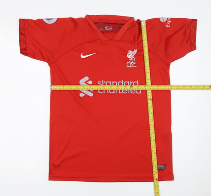 Nike Boys Red Liverpool FC Dri-FIT Football Jersey T-Shirt Size 176