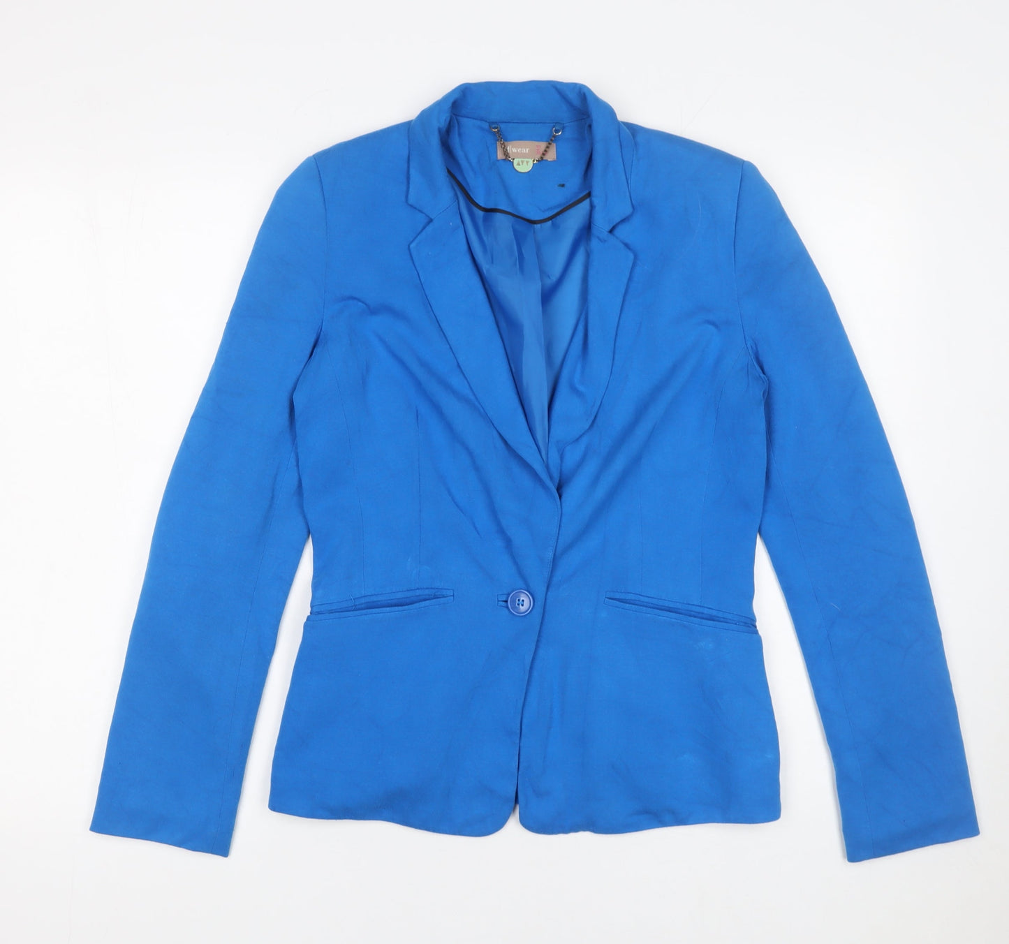 Womens UK Size 10 Awear Regular Blue Blazer