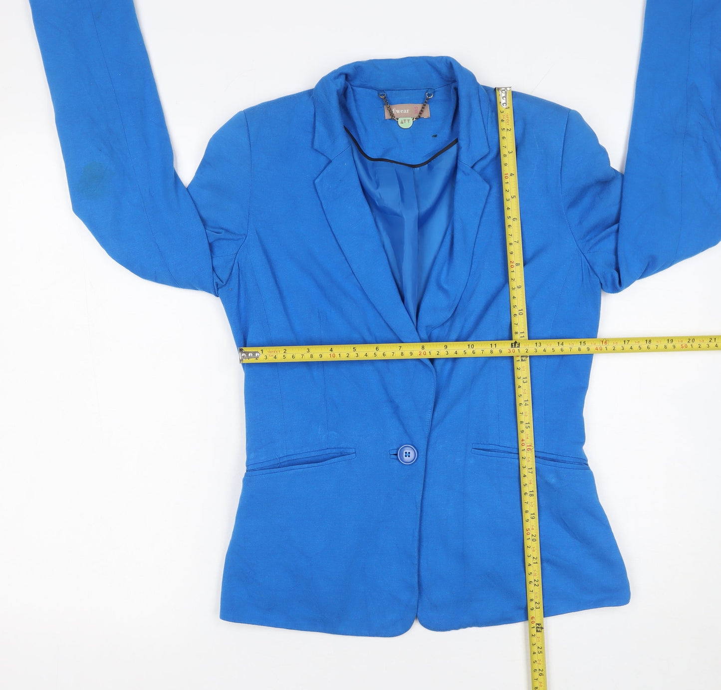 Womens UK Size 10 Awear Regular Blue Blazer