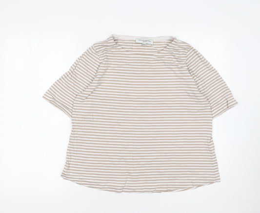 Womens UK Size M Carolyn Donnelly The Edit Beige Basic T-Shirt