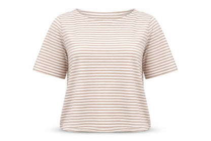 Womens UK Size M Carolyn Donnelly The Edit Beige Basic T-Shirt