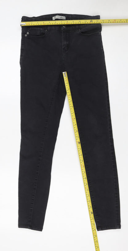 Womens UK Size 10 Denim Co Slim Fit Skinny Black Jeans