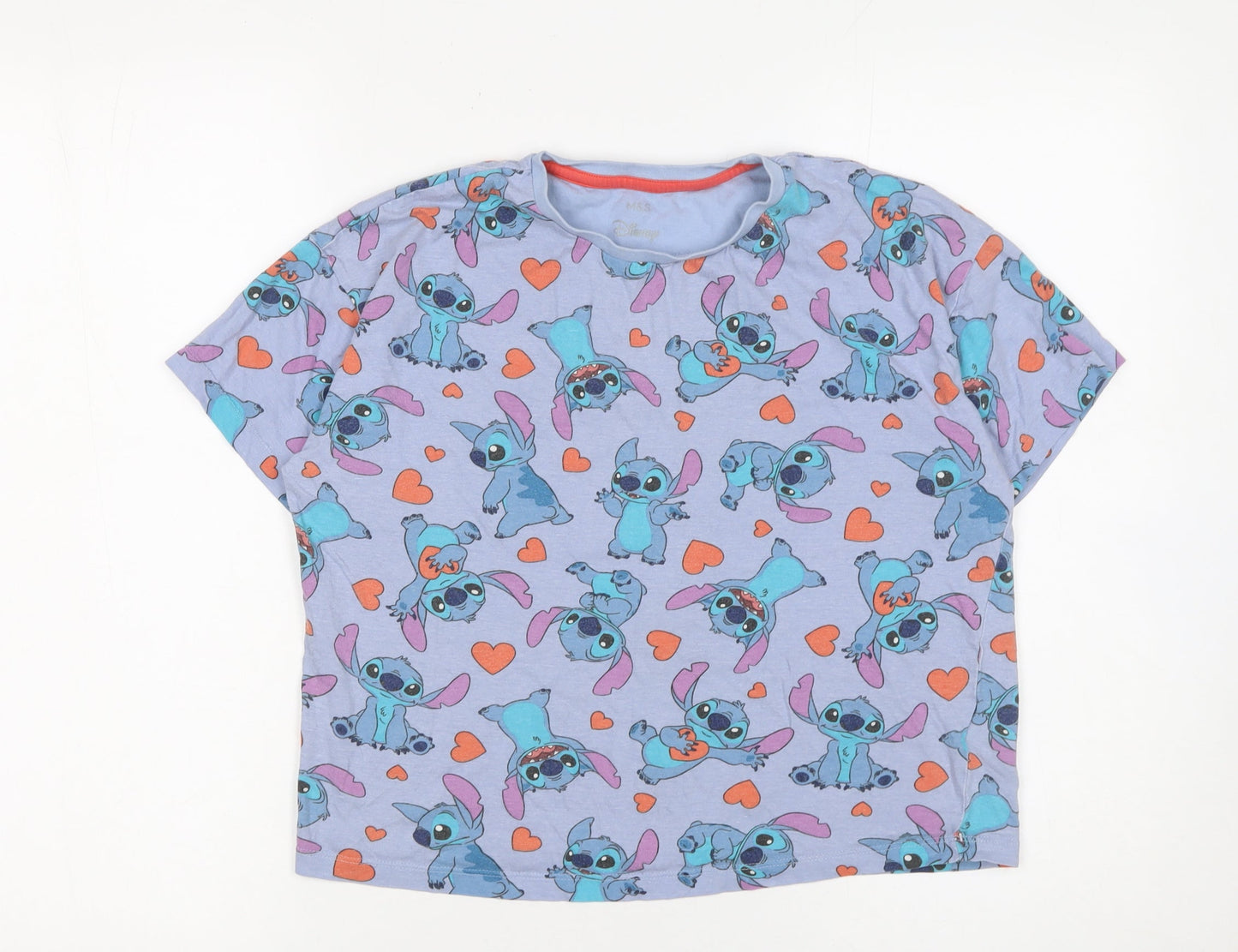 Girls UK Size 10-11 Years Marks and Spencer Purple Basic T-Shirt