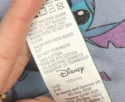 Girls UK Size 10-11 Years Marks and Spencer Purple Basic T-Shirt