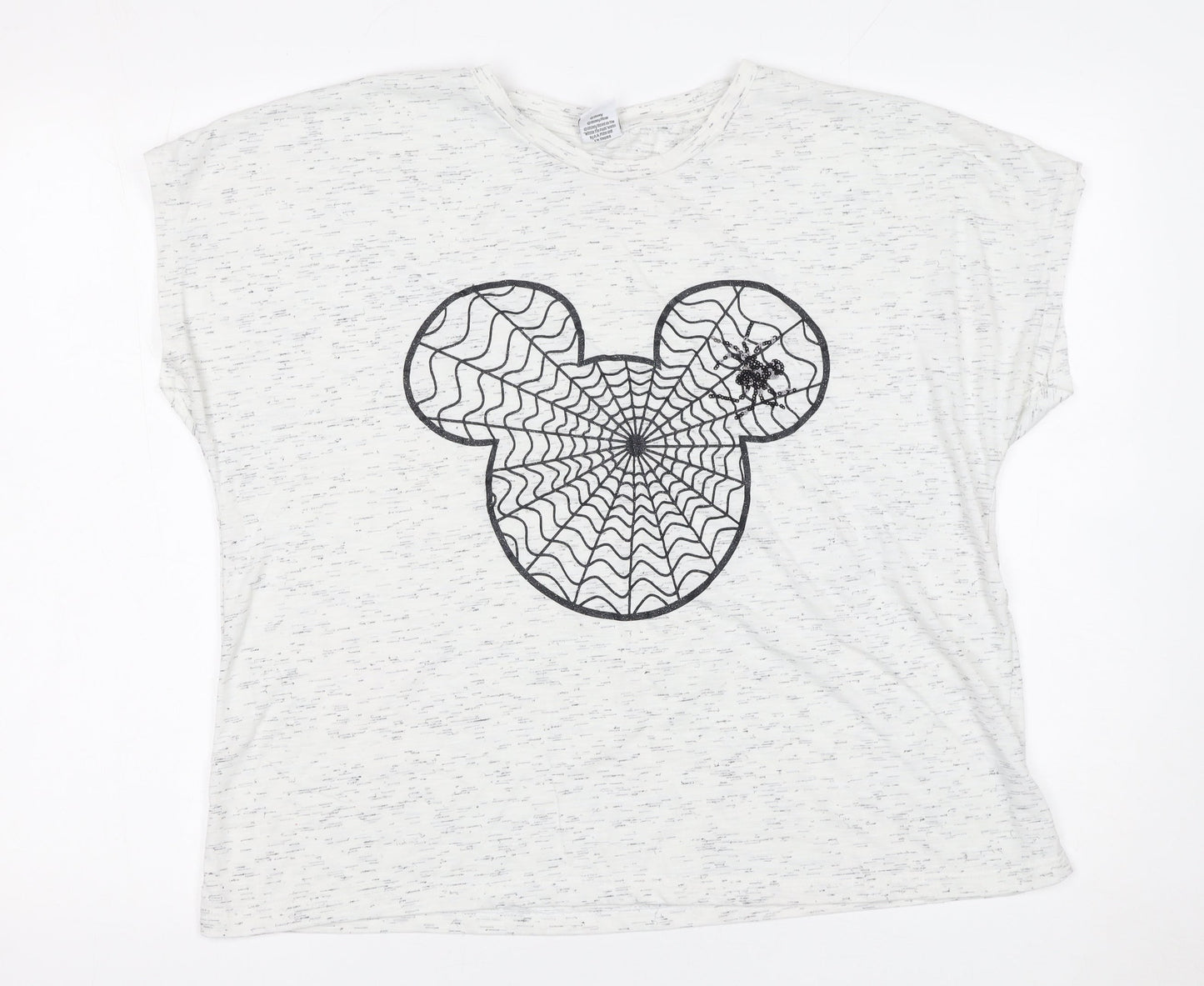 Womens UK Size 20 Disney White Basic T-Shirt
