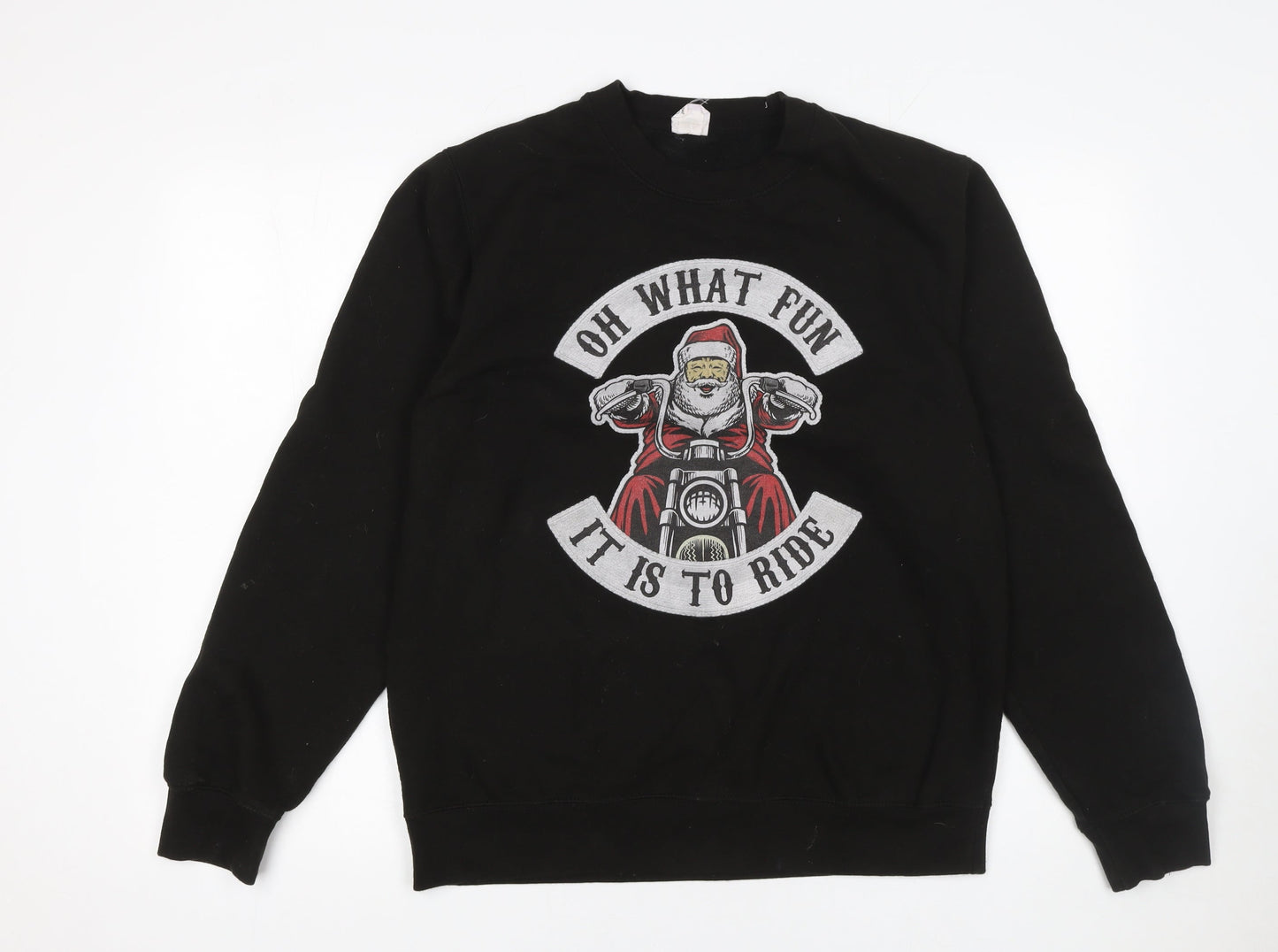 Mens UK Size M Awdis Black Pullover Sweatshirt