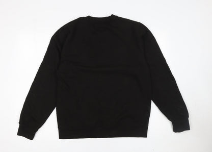 Mens UK Size M Awdis Black Pullover Sweatshirt