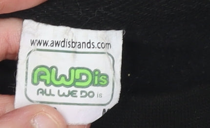 Mens UK Size M Awdis Black Pullover Sweatshirt
