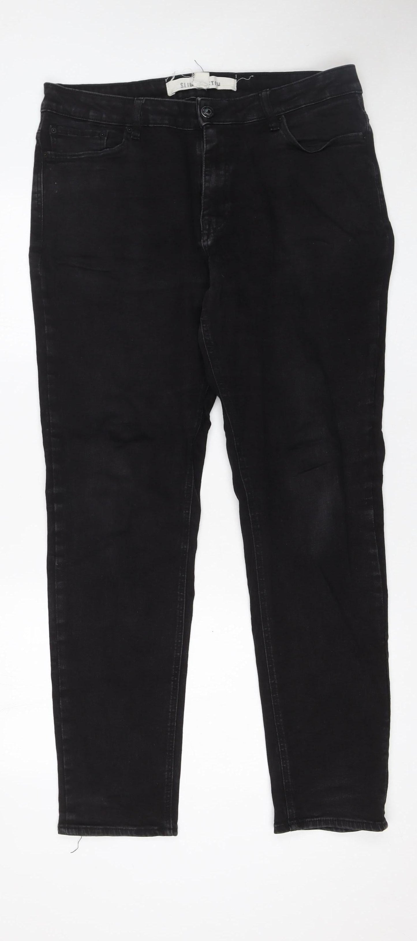 Mens UK Size L New Look Slim Fit Skinny Black Jeans