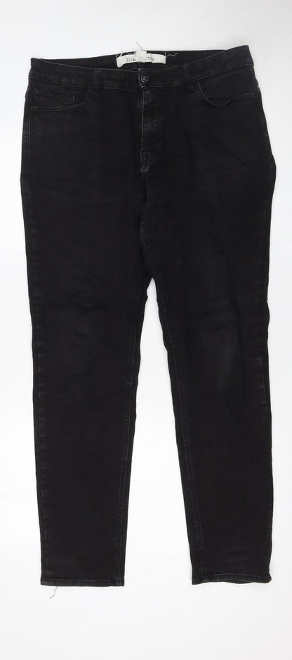 Mens UK Size L New Look Slim Fit Skinny Black Jeans