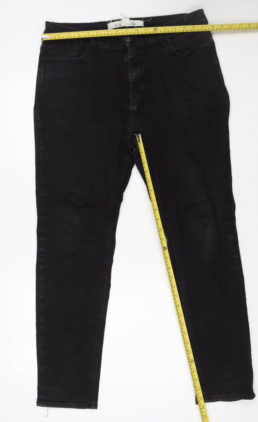 Mens UK Size L New Look Slim Fit Skinny Black Jeans