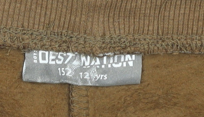 Boys UK Size 12 Years Destination Regular Fit Jogger Brown Trousers