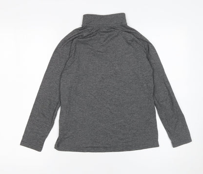 St. Bernard Boys Grey 10-11 Years 1/4 Zip Lightweight Sweatshirt