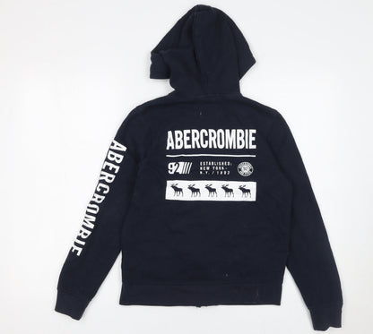Boys UK Size 11-12 Years abercrombie kids Black Full Zip Hoodie