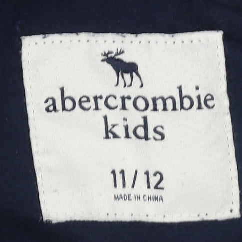 Boys UK Size 11-12 Years abercrombie kids Black Full Zip Hoodie
